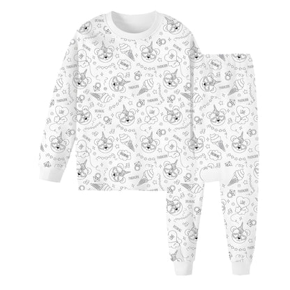 All Colorable Pajama Prints | Two Piece Set