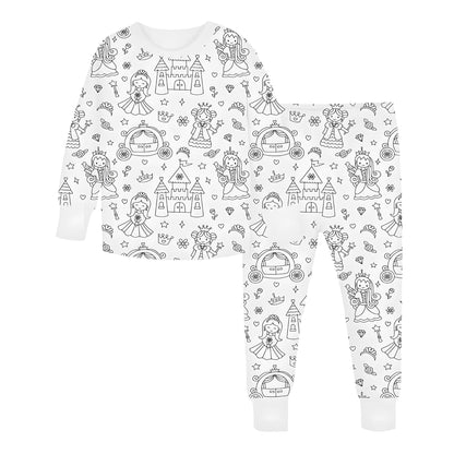 All Colorable Pajama Prints | Two Piece Set