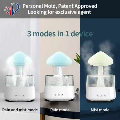 Relax Cloud Rain Humidifier Lamp