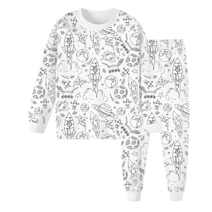 All Colorable Pajama Prints | Two Piece Set