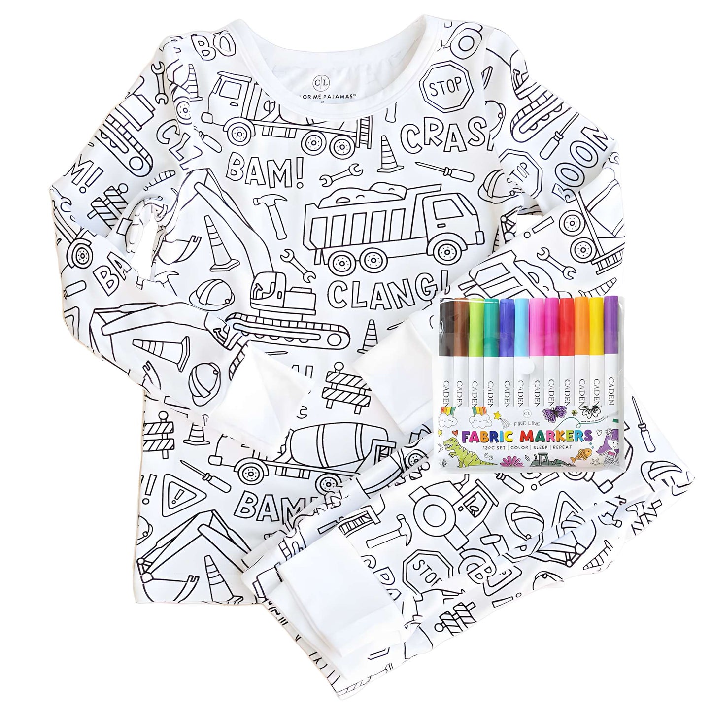 All Colorable Pajama Prints | Two Piece Set