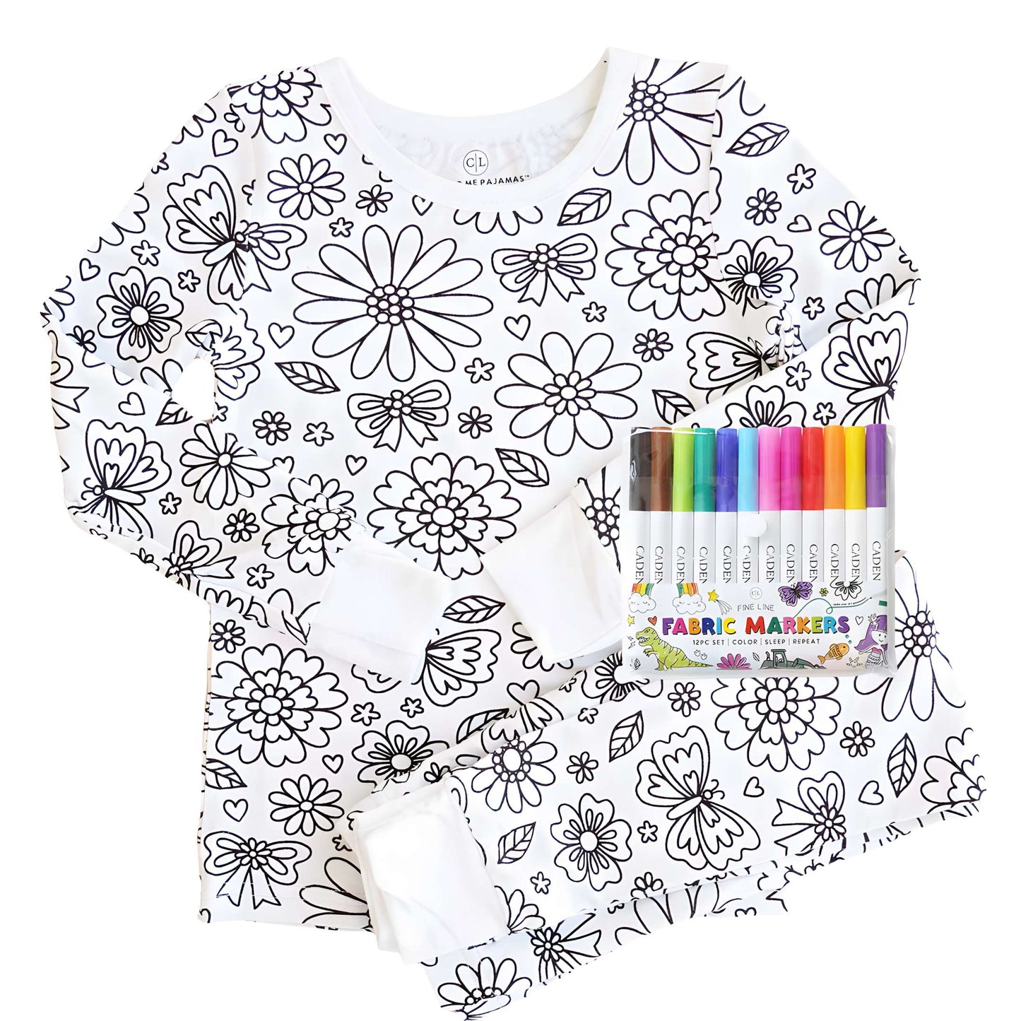 All Colorable Pajama Prints | Two Piece Set