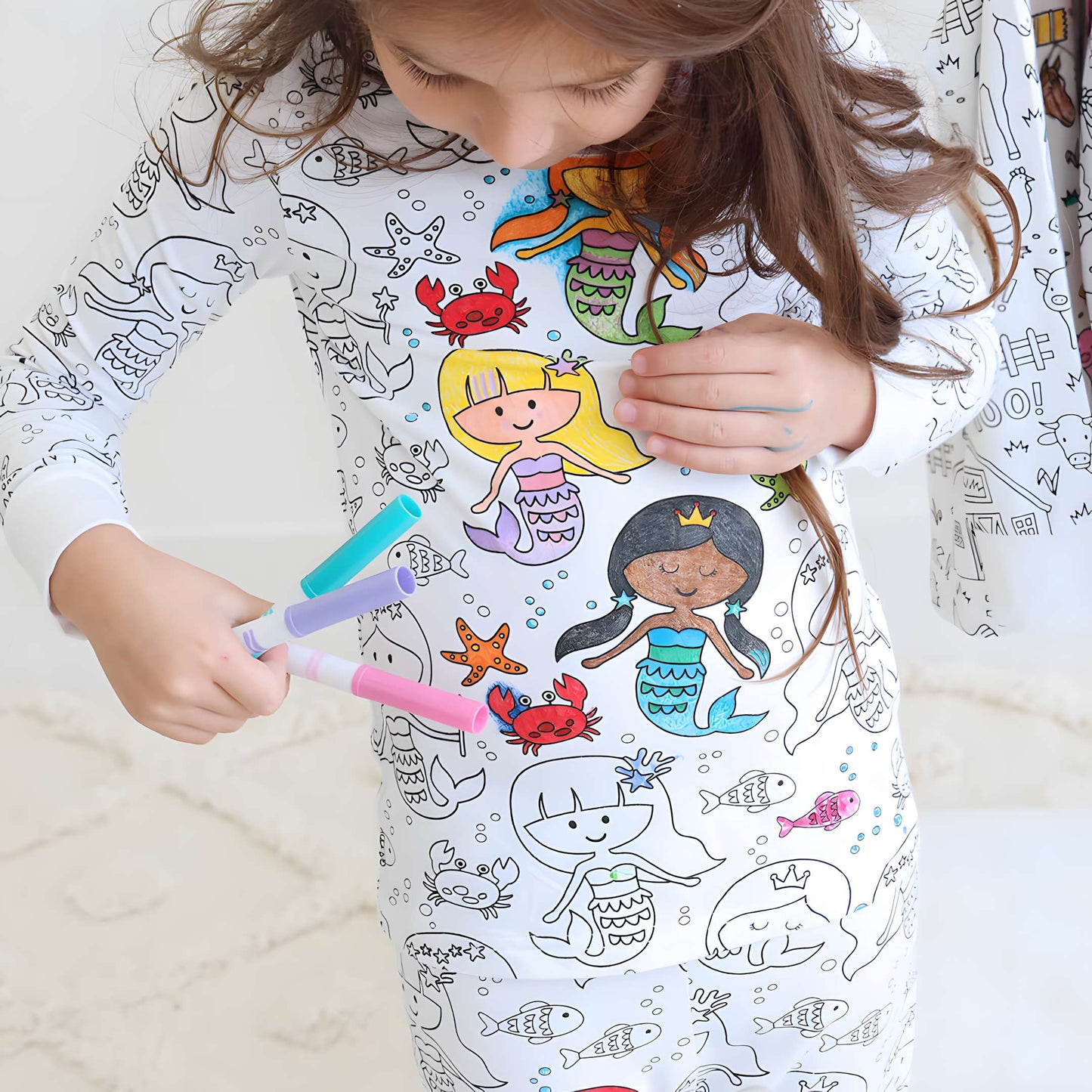 All Colorable Pajama Prints | Two Piece Set