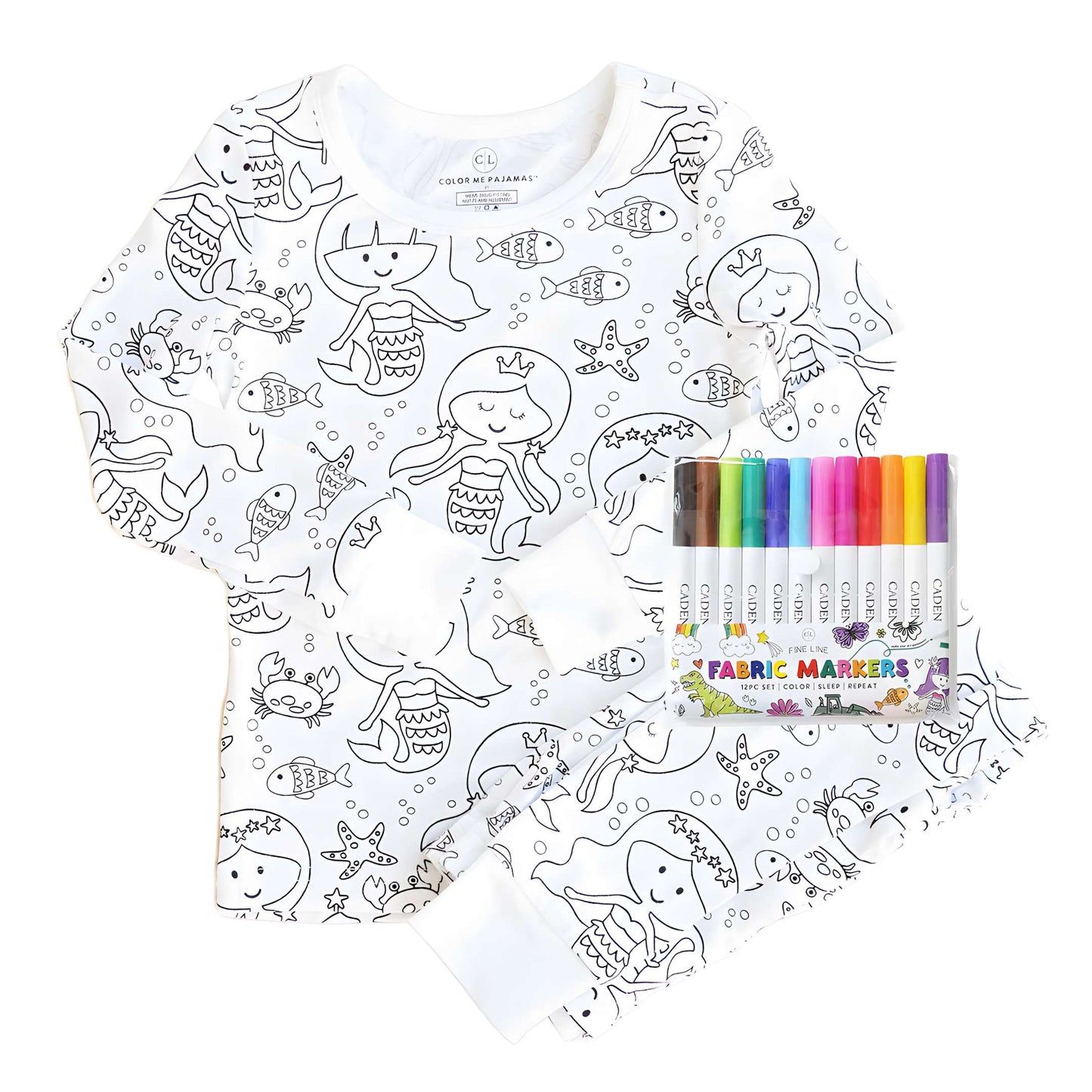 All Colorable Pajama Prints | Two Piece Set