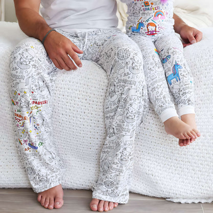 All Colorable Pajama Prints | Two Piece Set