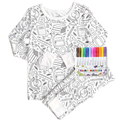 All Colorable Pajama Prints | Two Piece Set