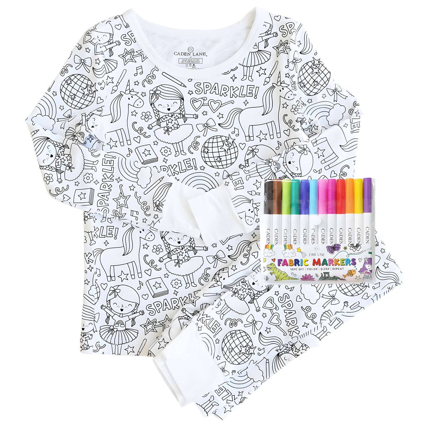 All Colorable Pajama Prints | Two Piece Set